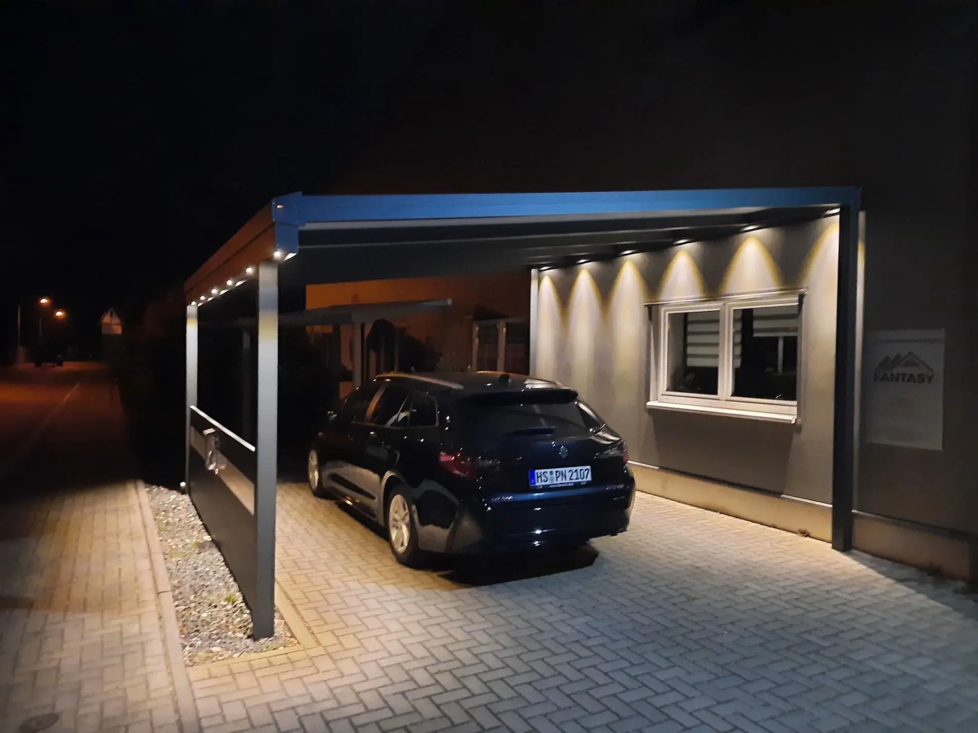 Alu Carport Bausatz mit LED Beleuchtung