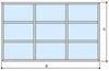 Festverglasungstyp Sprossenfenster 3x3