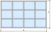 Festverglasungstyp Sprossenfenster 4x3